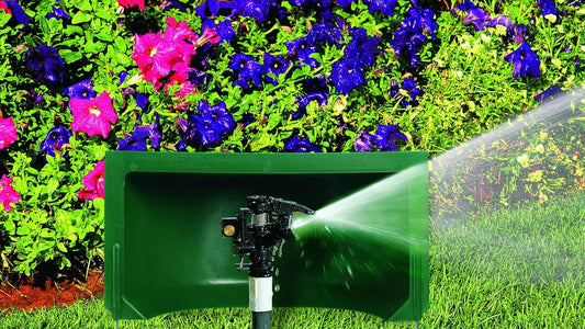5-Pack Irrigation Impact Sprinkler Spray and Splash Guard with Pegs Water Lawn, 53161