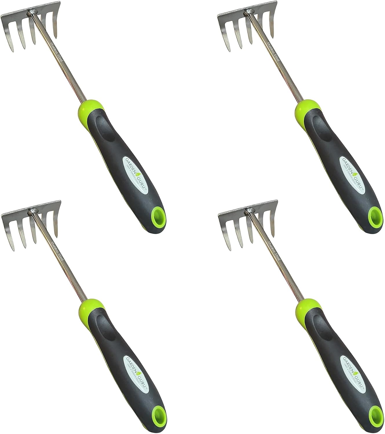 Stainless Steel Hand Rake Cultivator Tiller Tool - Stainless Steel for Ultimate Strength - Rust Resistant - Ergonomic Handle - Great for Gardening Cultivating Loosening Weeding Mulching