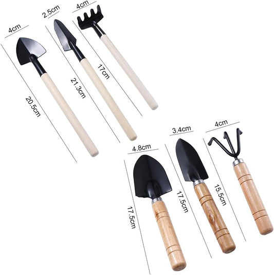 7 Pcs Succulent Gardending Hand Tools,Miniature Fairy Garden Small Plants Care Tool Sets,Mini Garden Tool Set-Small Shovel Rake Spade Soil Scoops