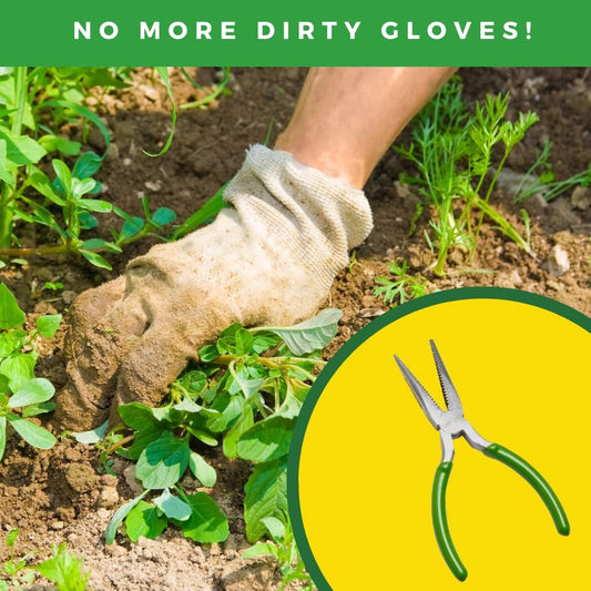 Original Shark Tooth Weed Puller Tool, Grabs Weeds by the Root