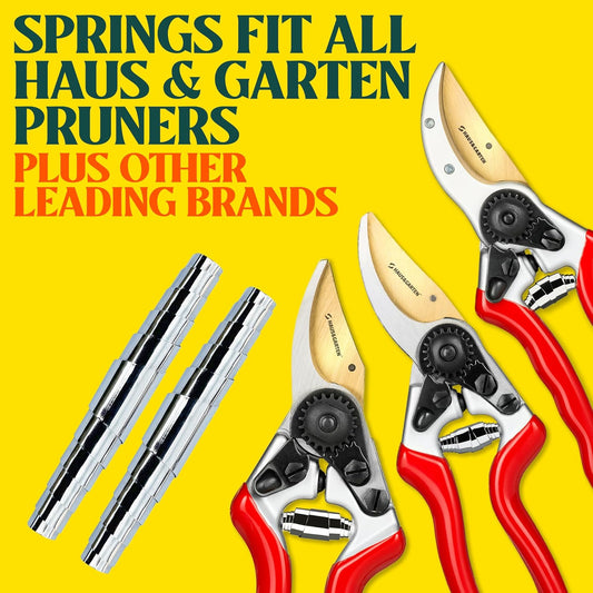 PRO-Grade Bypass Pruner Replacement Springs (2-Pack) - Heavy Duty Volute Springs - Bypass Pruning Shear Replacement Springs For Garden Pruners - Titanium Gardening Shear Parts