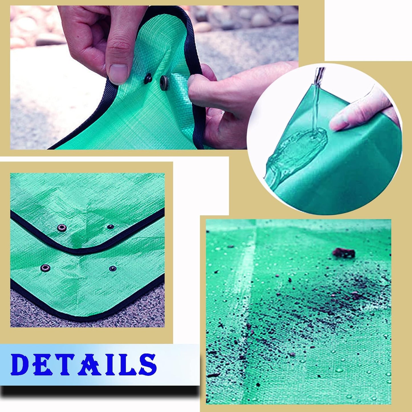 2PCS 26.8" x 26.8" Plant Repotting Mat Waterproof Transplanting Mat Indoor Succulent Potting Mat Portable Gardening Soil Changing and Watering mat Square and Foldable Garden mat