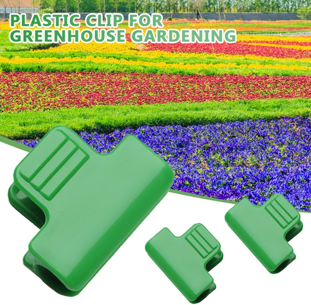 30 Pieces Greenhouse Clamps Film Row Cover Netting Tunnel Hoop Clip Frame Shading Net Rod Clip Greenhouse Film Clamps for Season Plant Extension Support, 19mm