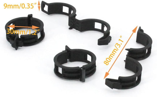 100 Pcs Garden Plant Support Clips, Tomato Clips, Plant Ties, Trellis Clips, Tomato Vine Vegetables Plants Trellis Clips to Grow Upright Makes Plants Healthier (Black)