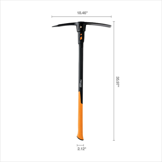Pro IsoCore 36" 2-in-1 Pickaxe & Hoe, Shock Reduction, 5 lb
