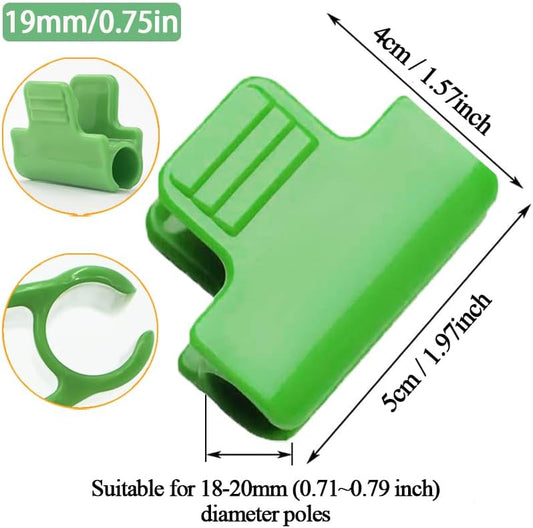 24pcs 19mm Garden Clamp, Greenhouse PVC Tube Clip for 18-20mm Pole