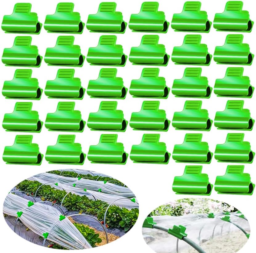 24pcs 19mm Garden Clamp, Greenhouse PVC Tube Clip for 18-20mm Pole