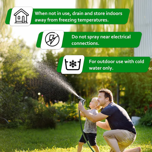Hose Nozzle 2 Pack, Full Size Pistol Nozzle with Threaded Front