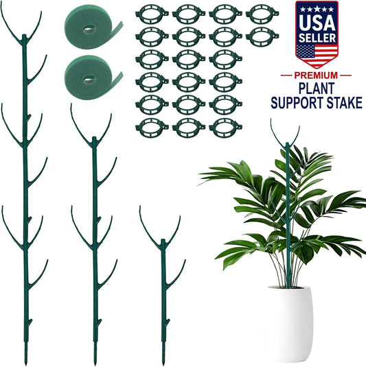 15 Pack Stackable Plant Support Stakes, Climbing Plant Support Pole, Philodendron Garden Stakes for Potted Plants, Plant Holder Stick for Monstera, Pothos