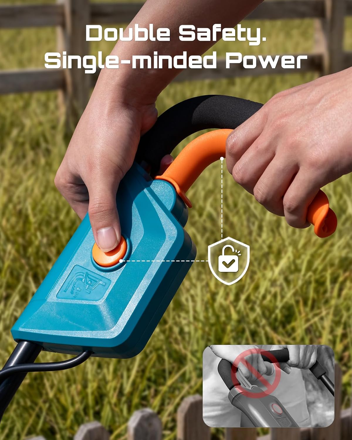 Cordless Tiller Cultivator, 20V Electric Tiller for Gardening