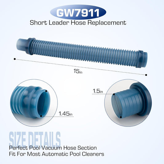GW7911 Short Leader Hose for Kreepy Krauly SandShark Pool Vacuum Cleaner
