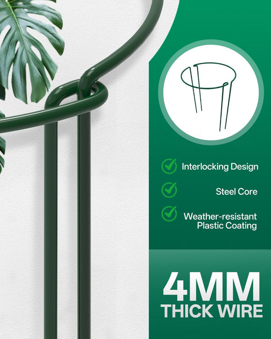 16 Pack 16 In Plant Support Stakes, Peony Cages And Supports with 15 Lable