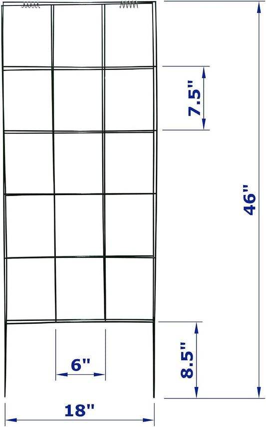 4Pack Green Garden Cucumber Trellis 46” x 18” A-Frame Folding for Climbing Plant Vegetables Flowers with Clips and Cable Ties