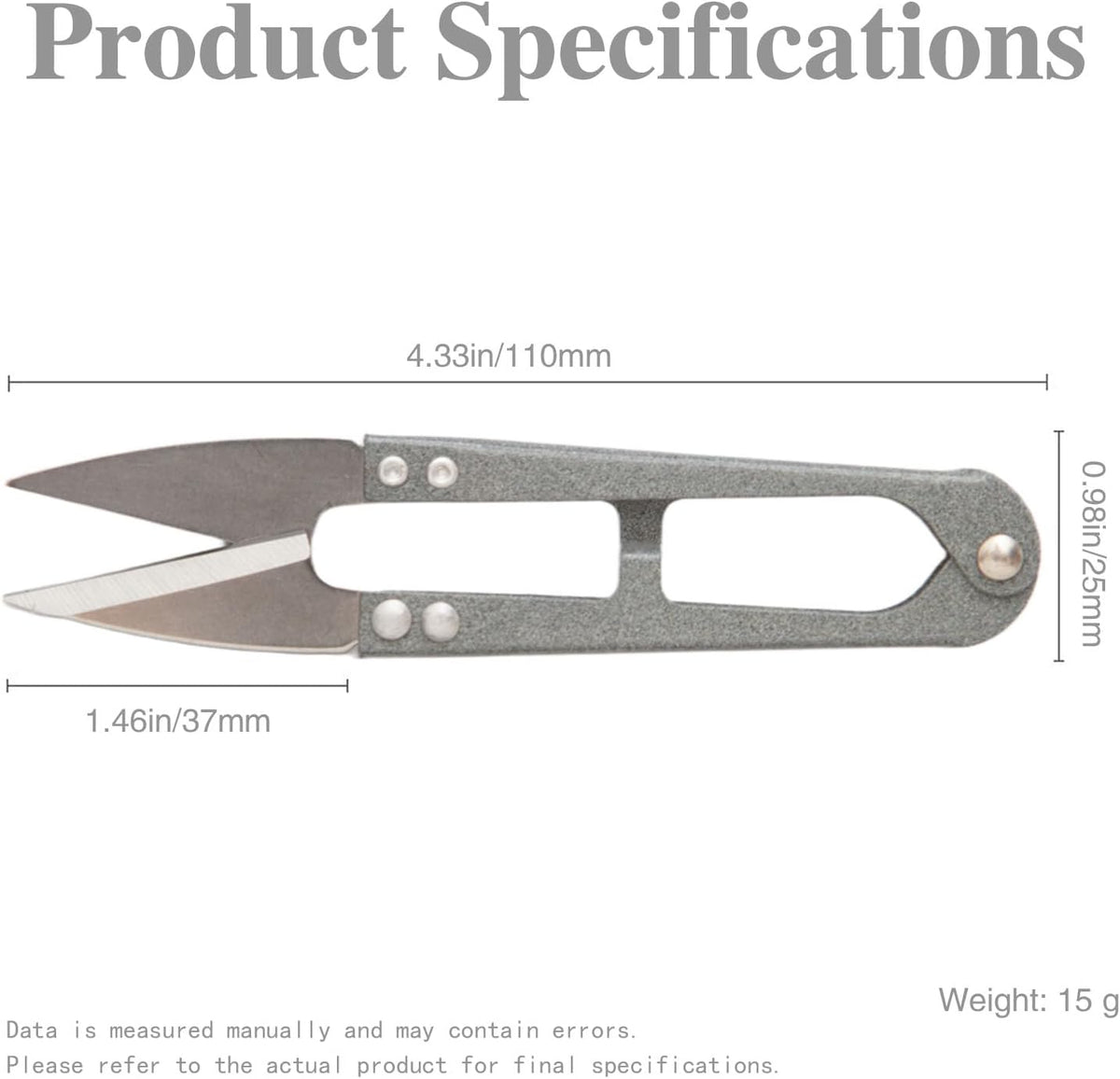 4 Pack 4.1-Inch High Carbon Steel Mini Sewing Scissors - Precision Craft Snips for Trimming Leaves, Sewing, Knitting, DIY Crafts & More