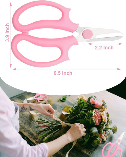 Flower Scissor, Scissors for Cutting Flowers, 12Pcs Pink