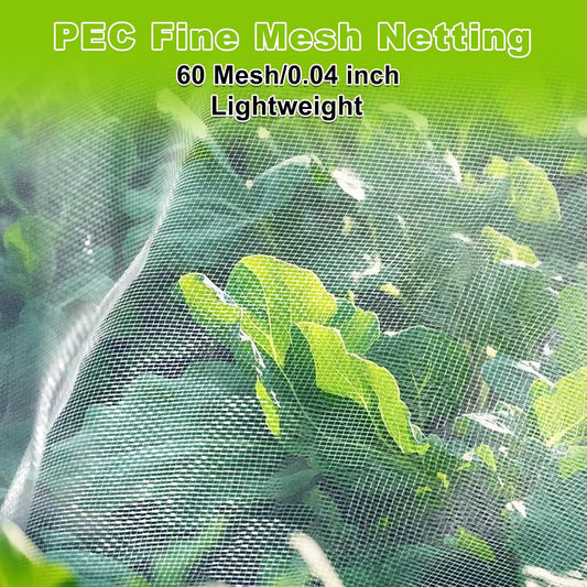 Remiawy Garden Netting, 2 Pack 10 x 33 FT Ultra Fine Garden Mesh Netting for Plants, Gardening Raised Bed Barrier Row Cover Protection Screen for Fruits Flowers Vegetables from Birds Animals Deer