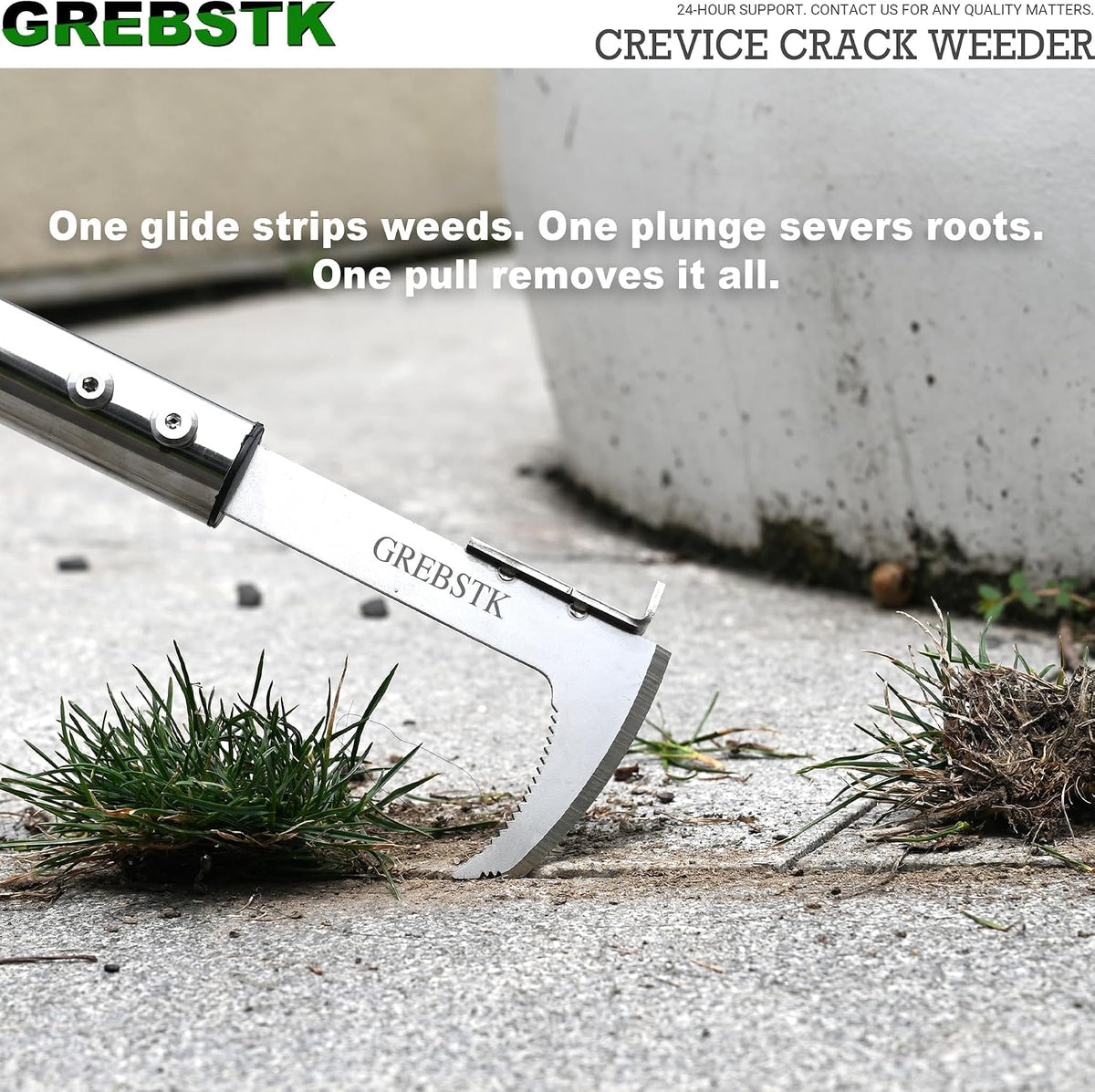 Crack Weeder Crevice Weeding Stainless Steel Tool Adjustable, 63 in