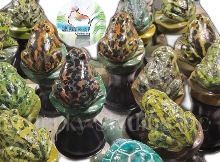 OKaucheeky Decorative Heavy-Duty Steel Rolling Hose Guide Turtle, 100% Handcrafted, Made in the USA by a Women-Owned Small Business, Each is One-of-A-Kind Hand-Painted