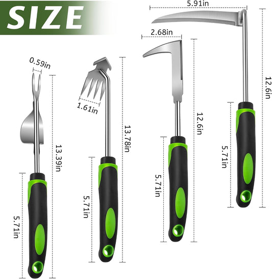 Weed Puller Tool, 4 Pack Stainless Steel Weeding Tool