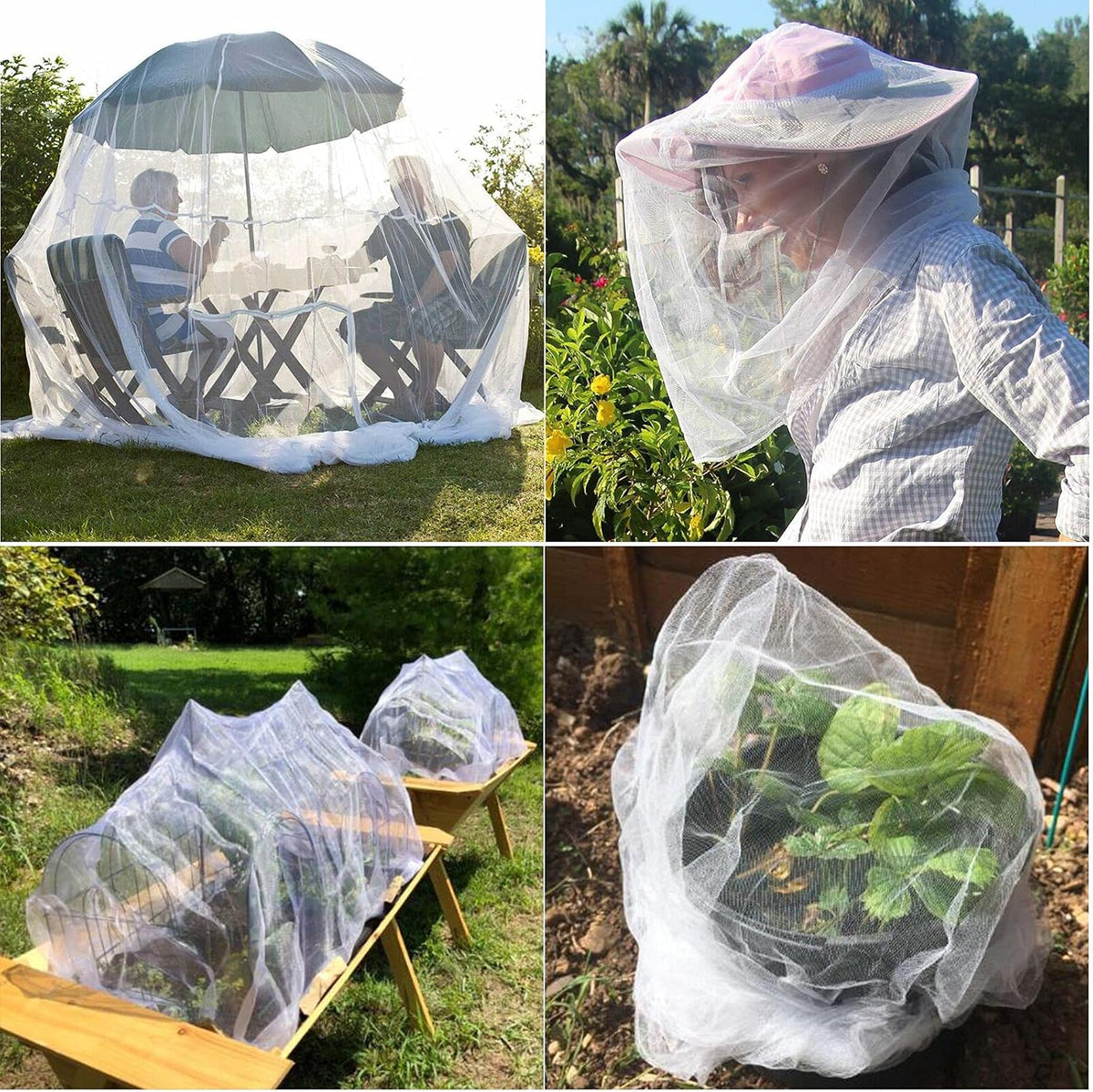 8x24ft Garden Netting Pest Barrier, 0.8mm Ultra Fine Mesh Plant Cover for Vegetables Fruits Flowers, Durable Mesh Screen for Raised Garden Beds, Row Cover, Shield for Cicadas, Birds, & Wildlife