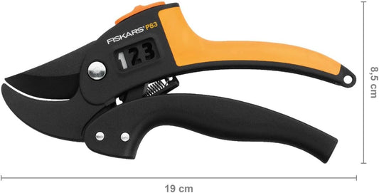 PowerStep Pruner Anvil P83, Cutting diameter: 2.4 cm, Steel blades with non-stick coating, Length: 19 cm, Black/Orange, 1000575