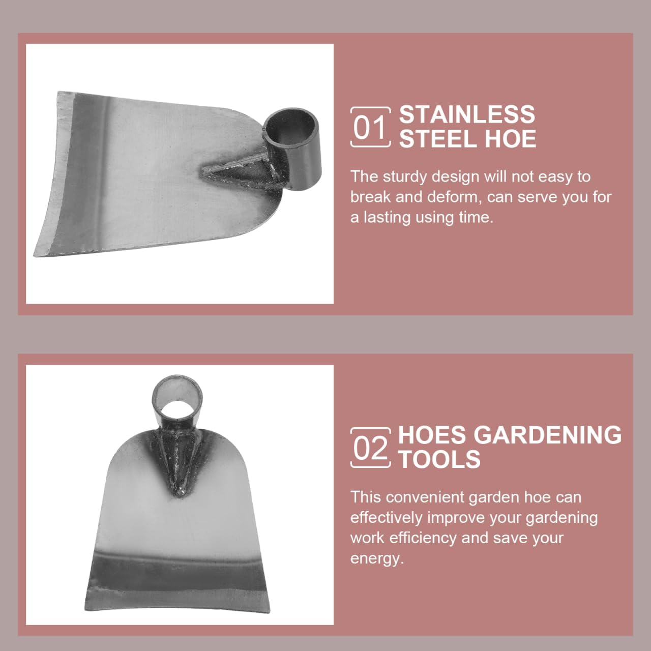 Garden Hoe Head Stainless Steel Hoe Garden Tool for Weeding Digging Soil Loosening Planting and Bonsai Transplanting Outdoor Gardening Gadget 7.67 X 6.10 X 1.96 in