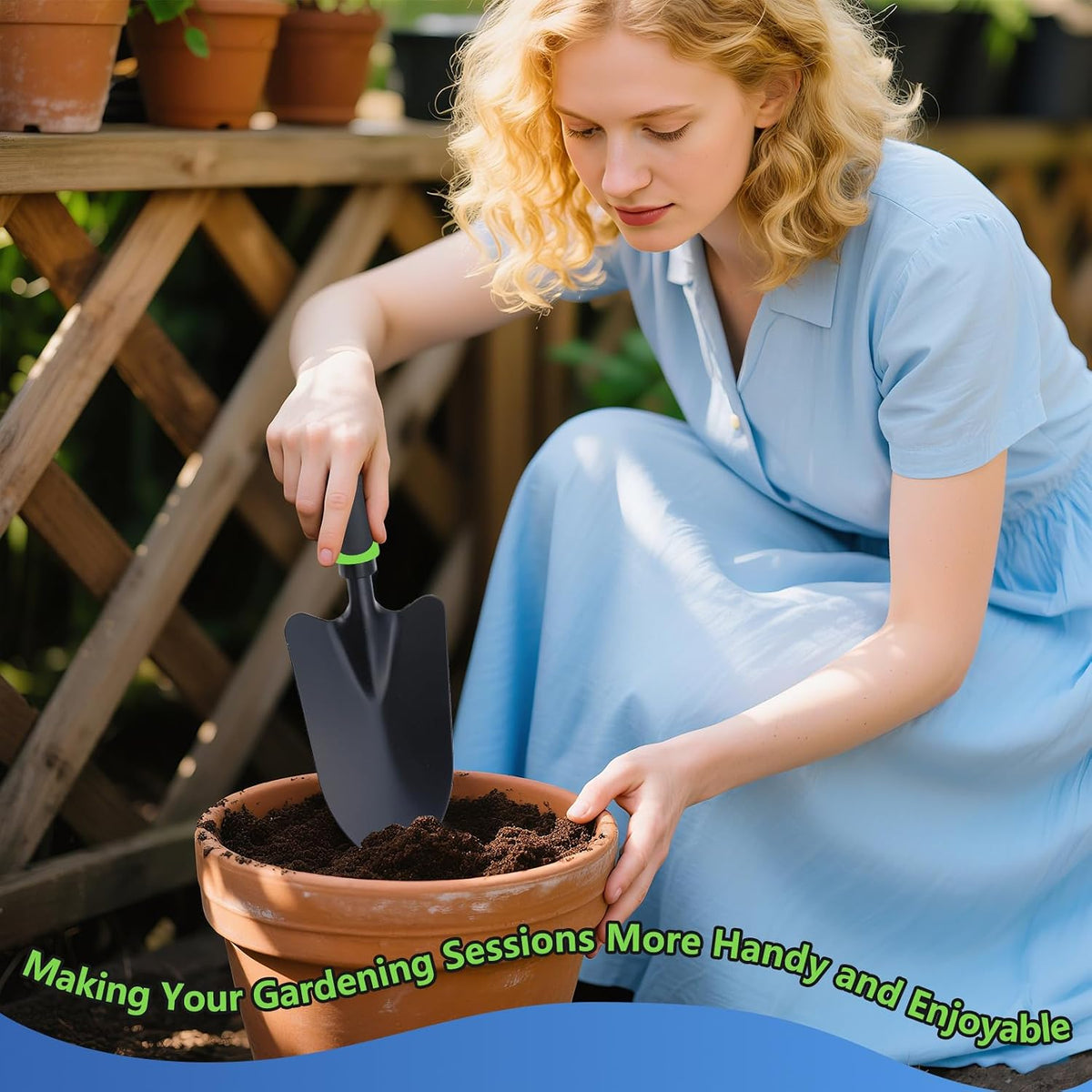 12 Pcs Garden Shovel, Metal Hand Trowel, Aluminum Alloy