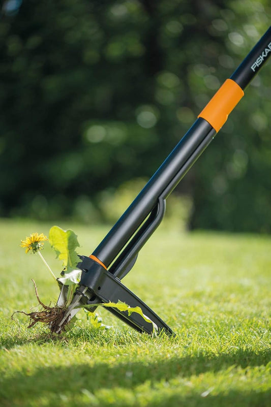 Xact Weed Puller, Length: 1 m, Stainless Steel Handle/Plastic Handle, Black/Orange, 1020126