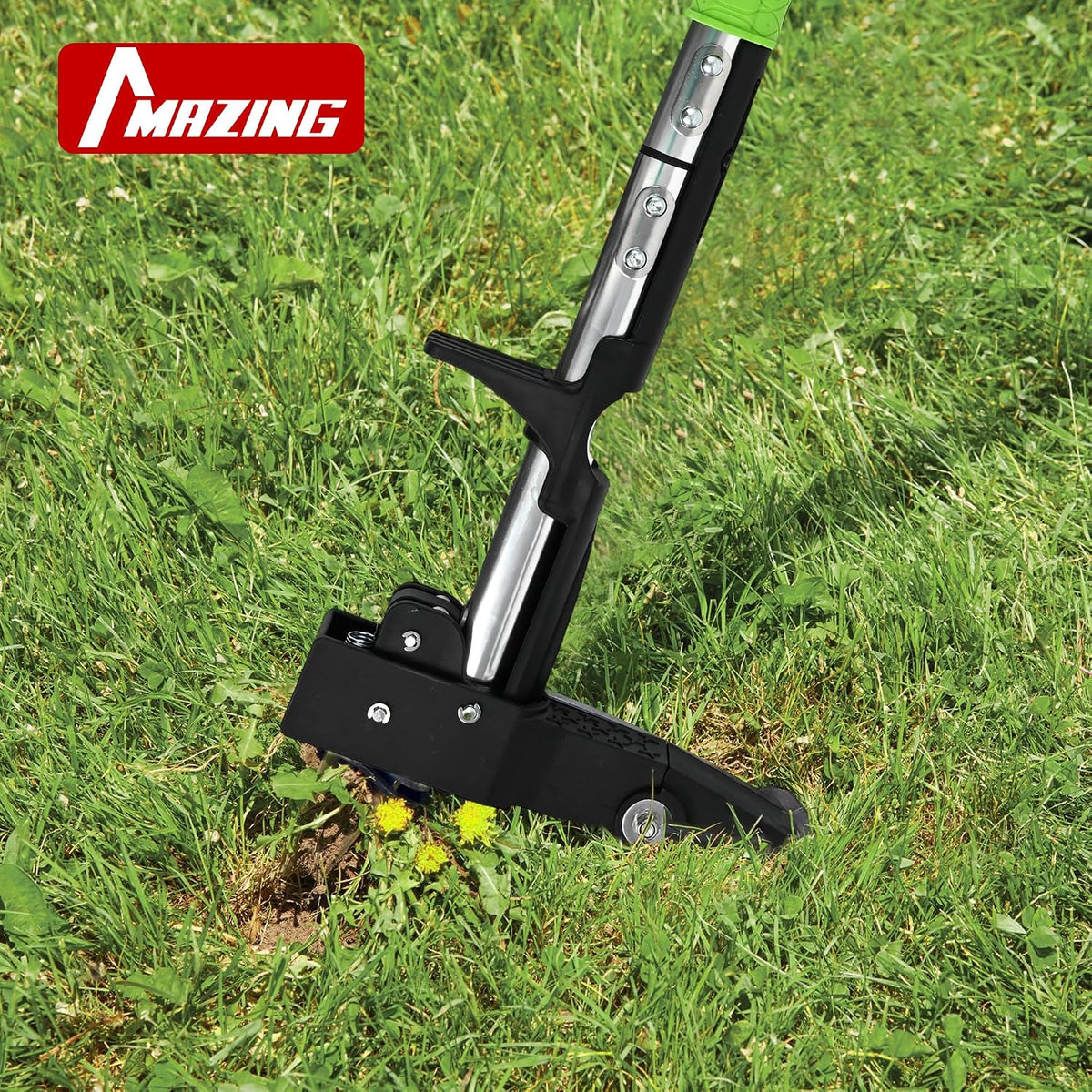 39" Long Handle Weed Puller,3-Claw Stand Up Weeder Hand Tool,Ergonomic D-Handle Garden Weeding Tool for Effortless Root Removal,Standup Weed Pulling Tool for Yard Garden Dandelion Crabgrass