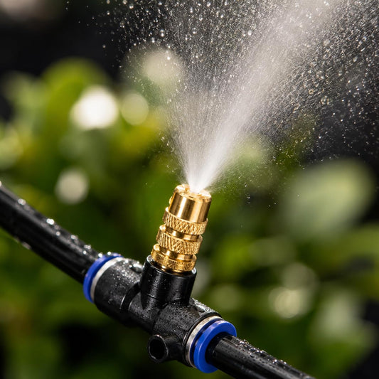 49Ft Drip Irrigation System Kit 1/4Inch Tubing Adjustable Nozzles Garden