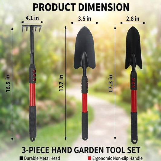3 Heavy Duty Garden Tools Set, Gardening Gift Men Women