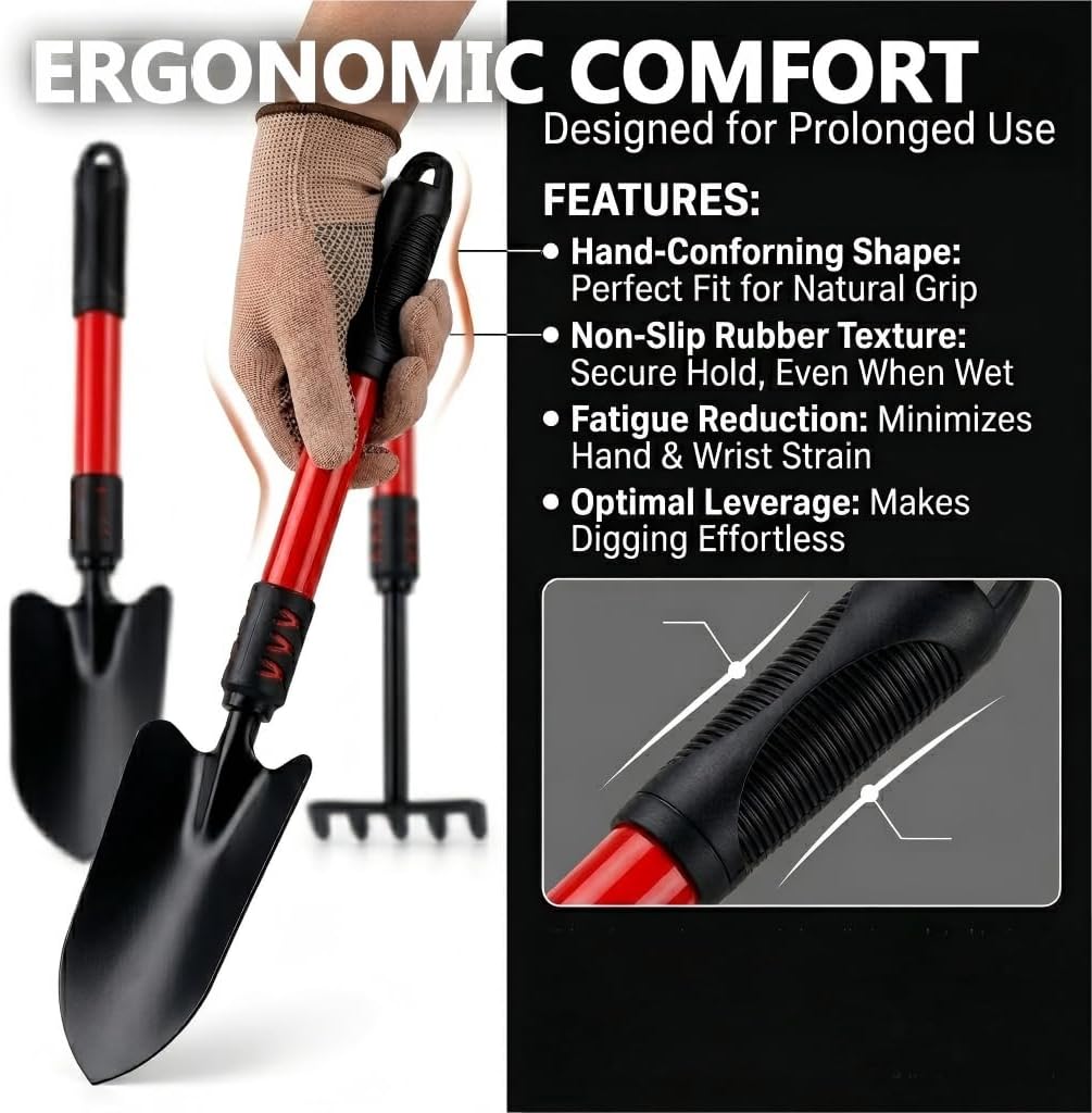 3 Heavy Duty Garden Tools Set, Gardening Gift Men Women