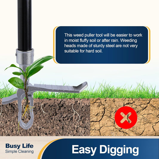 Weed Puller Tool Stand Up Weed Remover Tool 62.59"