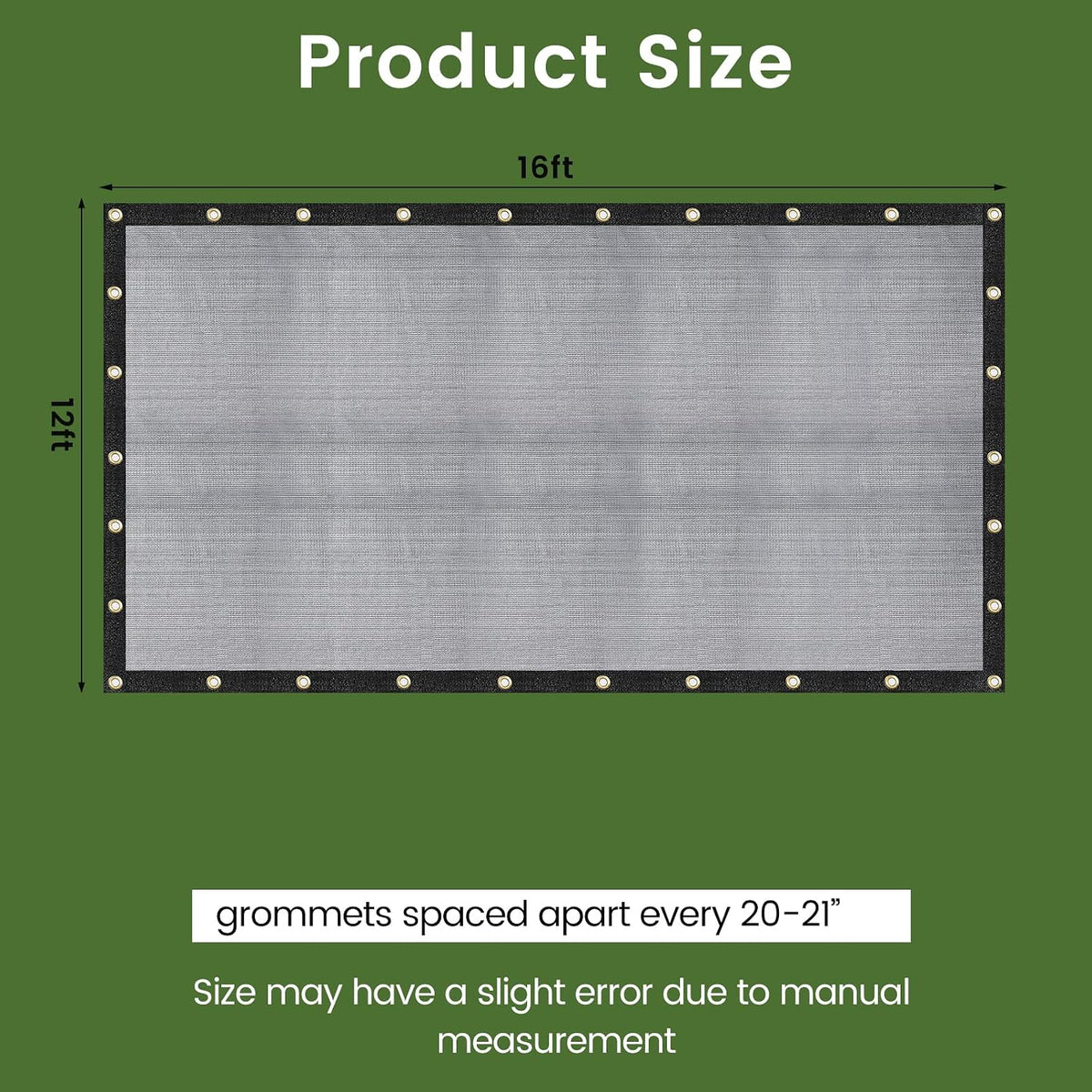 10 X 12 FT 60-70% Heavy Duty Mesh Tarp Shade Cloth - Colors B