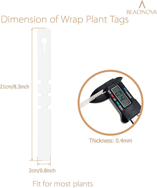 Tree Tags Plastic Plant Labels Wrap Around Hanging Tags Tree Markers Signs Nursery Labels for Plants Garden (120Pcs, Mix Color)