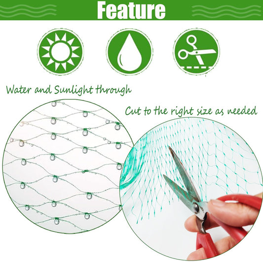 Bird Netting for Garden Protection Bird Fence Plant Netting Garden Garden Netting Mesh for Chicken Coop Deer Squirrels Poultry Protect Fruit Trees Vegetable 13x16.5ft