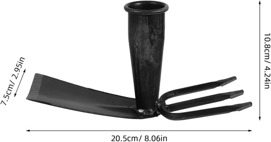 Gardening Hoe and Rake Replacement Dual Head Garden Tool for Weeding Digging Loosening Soil Planting Flowers and Vegetables 8.07 X 4.25 X 2.95 in 1 piece