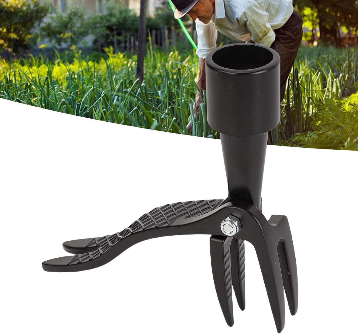 4 Claw Weed Picker, Stand Up Weeder Tool, Aluminum Alloy Portable Weed Puller for Easy Weeding with Labor Saving, Efficient and Fast