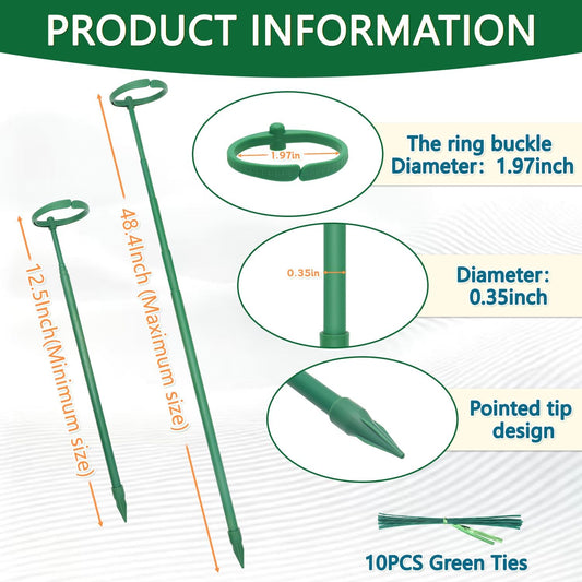 Telescoping Monstera Plant Stakes, 12.5-48.4IN Indoor Plant Support- 3Pack