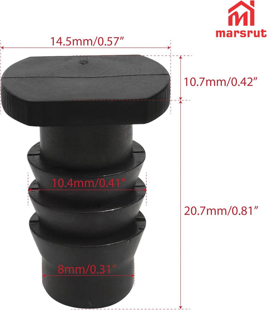 20pcs Soaker Hose End Cap, 3/8 Inch (9.525mm) Plug Fittings for Drip Irrigation Agricultural Water Sealing Garden System Bore Capillary Line Goof, Tubing Connector Closure Fits 8.5-10mm Inner Pipe