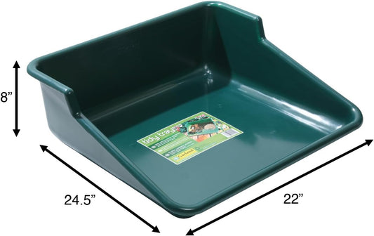 Garden Tidy Tray – Green, 24.5" L x 22" W x 8" H – Sturdy One-Piece Potting Tray, Indoor/Outdoor Gardening, Recycled Plastic, Lightweight, Versatile Use