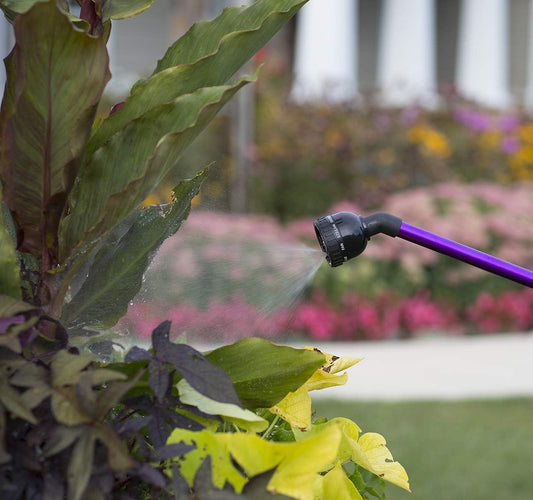 RainSelect Rain Wand – 30 Inch Aluminum Watering Wand with 9-Pattern Adjustable Spray Head & One Touch Thumb Control Valve – Garden Hose Wand for Flowers, Plants & Hanging Baskets – Green