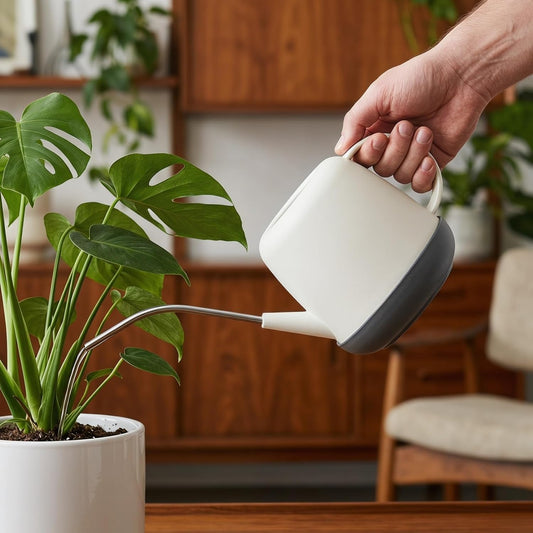 1 L Small Watering Can for Indoor Plants, 33.8 oz Long Spout Watering Can Plastic Watering Pot for House Plant Flower, Green