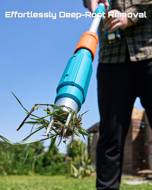 Electric Stand Up Weed Puller Tool with 2 x 2000mAh Batteries