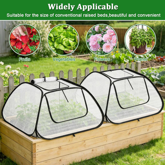 2 Pack Garden Covers for 6x3ft Raised Beds