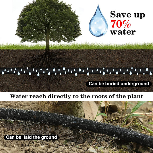 5/8 Inch 100 FT Soaker Hose for Garden, Lawn Irrigation