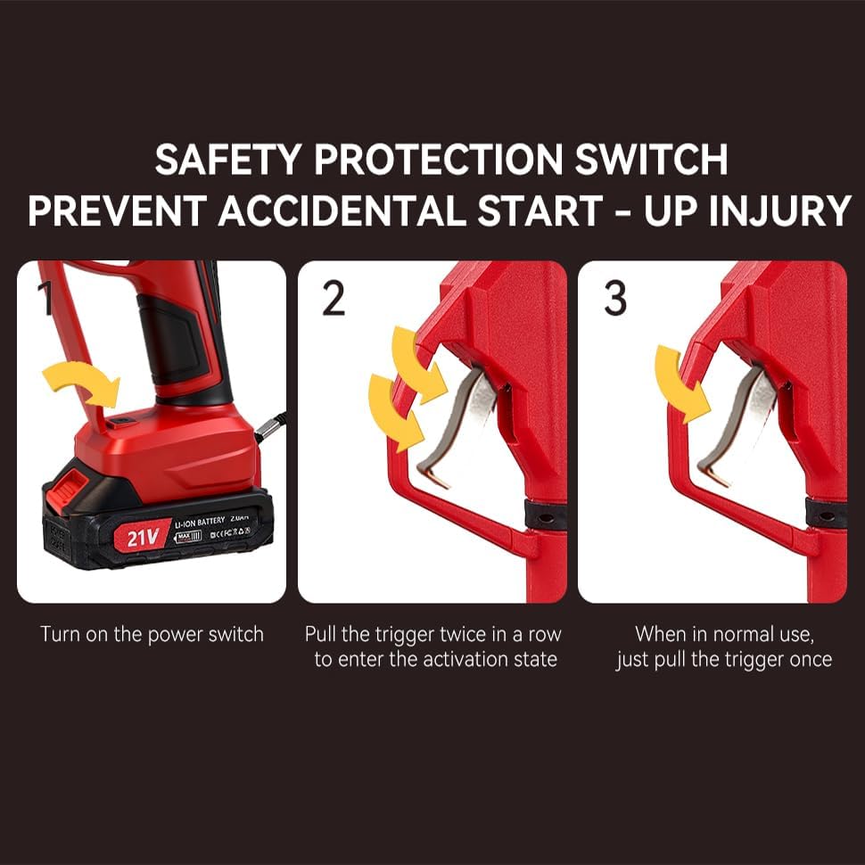 Electric Pruning Shears Cordless 2-in-1 Grafting Tool Kit, 3 Replaceable Cut Blades (Ω/U/V), 2×2000mAh Batteries, LCD Display Power Grafting Tool for Tree Branch Garden (shear)