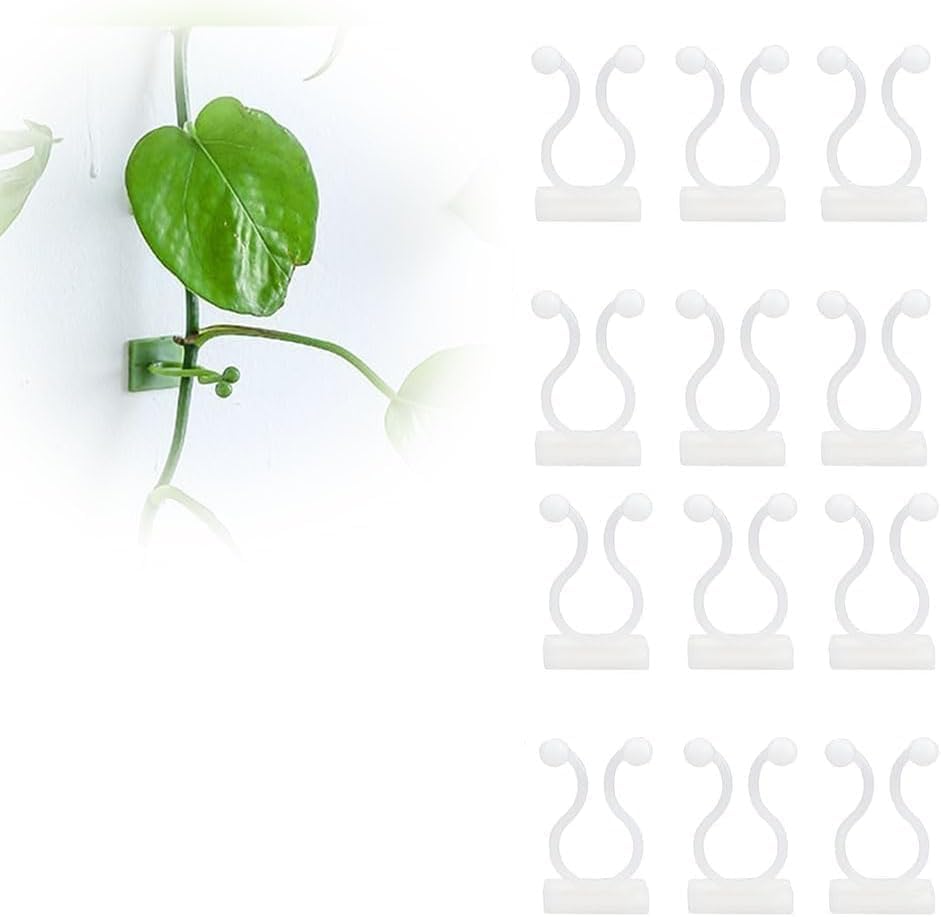 2026 New Self-Adhesive Vine Support Binding Clip Invisible Plant Fixation Hooks for Gardening,Plant Wall Clips for Climbing Plants, Wire Cable Storage Management (White, 100pcs)