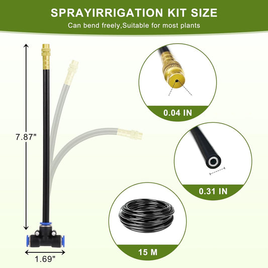 Drip Irrigation System Kit, 50FT Automatic Watering with Timer