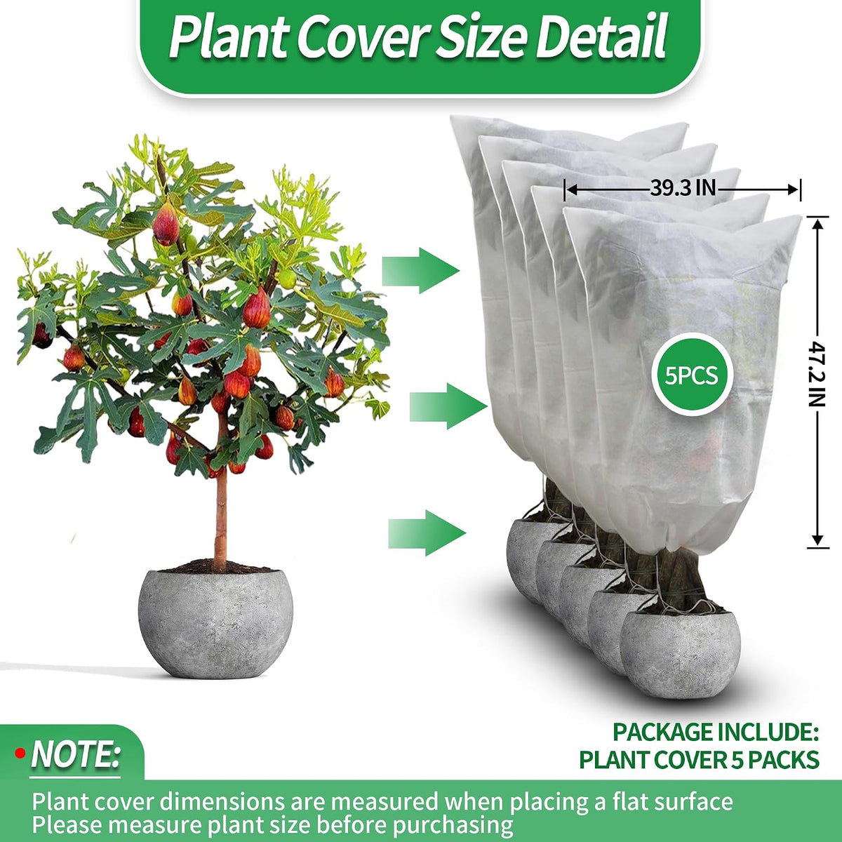 Plant Covers Freeze Protection, 10x50 FT Frost Cloths for Outdoor Plants, 0.9 oz/yd² Reusable Frost Blankets for Outdoor Plants, Row Covers for Vegetables Season Extension